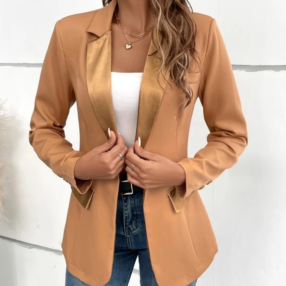 BellanBlue Jackets & Blazers - Classic Khaki Button Work Jacket Coat Blazer